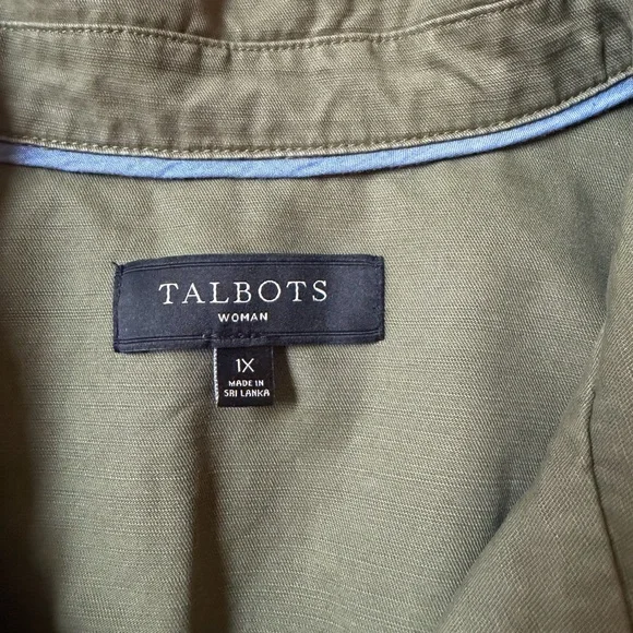 Talbots cotton jacket blazer Pom Pom trim - Picture 7 of 7